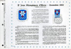 FEUILLET ARTISTIQUE PHILATELIQUE - PAC - 67 - 05 - 10&deg; JEUX OLYMPIQUES D'HIVER - GRENOBLE 1968 (EMISSION PREPARATOIRE). COLLECTIF