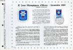 FEUILLET ARTISTIQUE PHILATELIQUE - PAC - 67 - 05 - 10&deg; JEUX OLYMPIQUES D'HIVER - GRENOBLE 1968 (EMISSION PREPARATOIRE). COLLECTIF