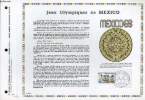 FEUILLET ARTISTIQUE PHILATELIQUE - PAC - 68 - 25 - JEUX OLYMPIQUES DE MEXICO. COLLECTIF