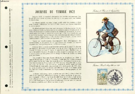 FEUILLET ARTISTIQUE PHILATELIQUE - PAC - 72 - 06 - JOURNEE DU TIMBRE 1972. COLLECTIF