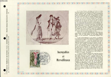 FEUILLET ARTISTIQUE PHILATELIQUE - PAC - 72 - 30 - INCROYABLES ET MERVEILLEUSES. COLLECTIF