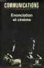 Communications n°38 : Enonciation et cinéma - Jean Paul Simon et Marc Vernet avant propos - Jacques Aumont, le point de vue - Noël Burch, passion, ...