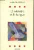 Le meurtre et la langue - Collection sciences humaines.. Moscovici Marie