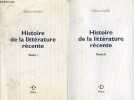 Histoire de la littérature récente - Tome 1 + Tome 2 (2 volumes) - dédicacé par l'auteur.. Cadiot Olivier