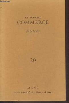 Le nouveau commerce de la lecture - Carnets trimestriels de critiques et de lectures n°20 - Roberto Bazlen lettere editoriali note senza testo par ...
