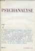 Psychanalyse n°7 octobre 2006 - La sexion clinique, Erik Porge - la possibilité d'une psychanalyse ? la solution Houellebecq, Marie Jean Sauret - le ...