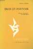 Eros et pouvoir - Büchner, Shakespeare, Corneille, Racine - Collection langages.. E.Jackson John