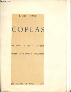 Coplas - Exemplaire n°8/143 sur vélin B.F.K. de Rives.