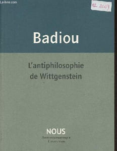 L'antiphilosophie de Wittgenstein - Collection Antiphilosophique.