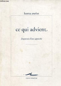 Ce qui advient fragments d'une approche - Collection encre marine.