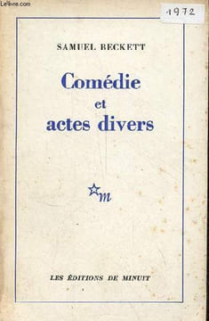 Comédie et actes divers.. Beckett Samuel