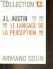 Le langage de la perception - Collection U2 n°141.. Austin John Langshaw