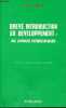 Breve introduction au developpement : une approche interdisciplinaire - Collection manuels 2000.. Furtado Celso