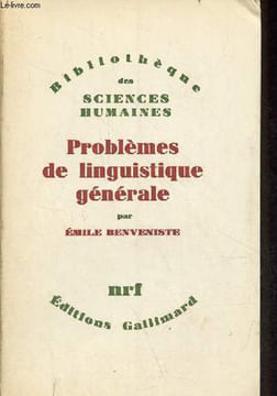 Problèmes de linguistique générale - Tome 1 + Tome 2 (2 volumes) - Collection Bibliothèque des sciences humaines.. Benveniste Emile