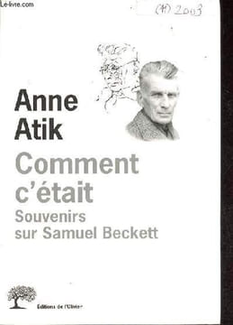 Comment c'était - Souvenirs sur Samuel Beckett.. Atik Anne