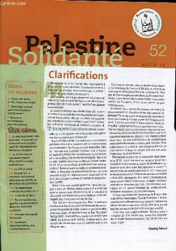 Palestine Solidarité n°52 avril 2015 - Gaza six mois après rien n'est réglé - nouvelle donne après les élections israéliennes ? - enfants palestiniens ...