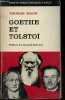 Goethe et Tolstoï - Collection petite bibliothèque payot, science de l'homme n°107.. Mann Thomas