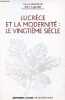 "Lucrèce et la modernité : le vingtième siècle - Collection "" Recherches "".". Gigandet Alain
