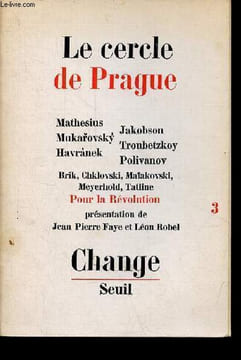 Change n°3 - Le cercle de Prague - Les thèses de 1929 - deux lettres de Roman Jakobson - ouverture - formalisme russe et structuralisme tchèque - ...