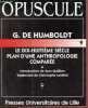 Opuscule n°9 - Le dix-huitième siècle plan d'une anthropologie comparée.. G. de Humboldt