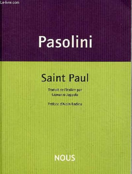 Saint Paul.. Pasolini Pier Paolo