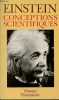Conceptions scientifiques - Collection champs n°214.. Einstein Albert