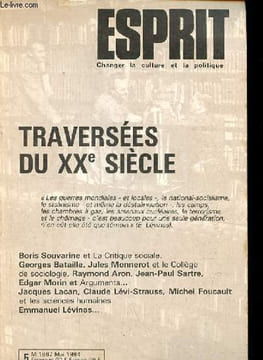 Esprit n°89 mai 1984 - L'Europe sortir du dérisoire, Paul Thibaud - l'Europe de toute urgence, Guillaume Malaurie - trous de mémoire, Olivier Mongin - ...