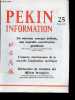 P&eacute;kin Information n&deg;25 20 juin 1977 - Entrevue du pr&eacute;sident Houa avec le premier ministre Pham Van Dong - entrevue du pr&eacute;sident Houa avec l'ex ...