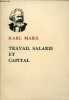 Travail salarié et capital.. Marx Karl