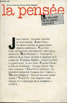 La pensée n°233 mai-juin 1983 - Le devenir de la classe ouvrière - la classe ouvrière et l'automation - la classe ouvrière en mouvement - crise, ...