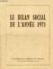 Le bilan social de l'année 1971.. Collectif
