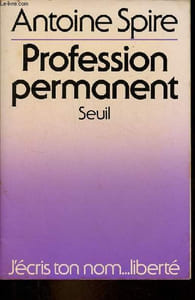 "Profession : permanent - Collection "" j'écris ton nom...liberté ""."