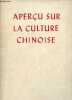Aperçu sur la culture chinoise.. Pien Tchai