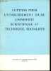 Luttons pour l'&eacute;tablissement d'une universit&eacute; scientifique et technique, socialiste.. Collectif