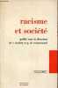 "Racisme et société - Collection "" textes à l'appui "".". Duchet C. & de Comarmond P.