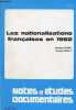 Notes & etudes documentaires n°4721-2722 20 juin 1983 - Les nationalisations françaises en 1982.. Blanc Jacques & Brulé Chantal