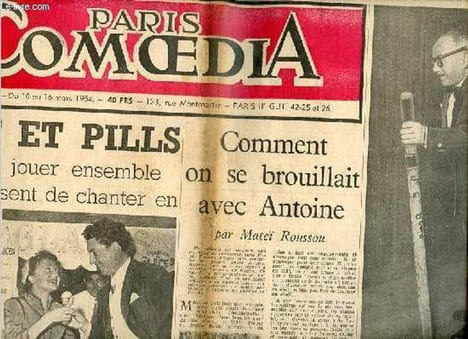 Paris Comoedia n°58 3e année du 10 au 16 mars 1954 - Piaf et Pills veulent jouer ensemble mais refusent de chanter en même temps - comment on se ...