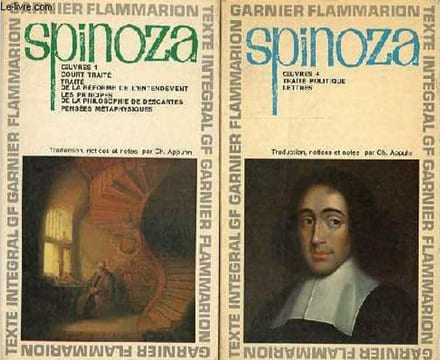 Oeuvres - Tome 1 + Tome 4 (2 volumes) - Tome 1 : Court traité, traité de la réforme de l'entendement, principes de la philosophie de Descartes, ...