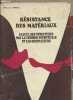 Résistance des matériaux - Calcul des structures par le potentiel et les ordinateurs - l'hyperstatique en théorie potentielle recueil d'applications ...