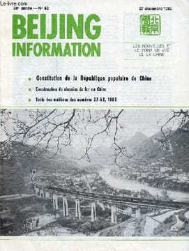 Beijing Information n°5 20e année 27 décembre 1982 - Nouveau crime des autorités de Pretoria - la nouvelle convention de l'Onu sur le droit de la mer ...