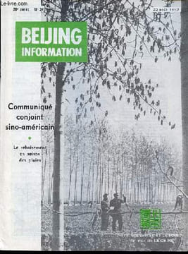 Beijing information n°34 20e année 23 août 1982 - La politique sur l'absorption des investissements étrangers - l'eau du fleuve Jaune amenée à Tianjin ...