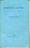 La poésie latine (de Livius Andronicus a Rutilius Namatianus).. Plessis Frédéric