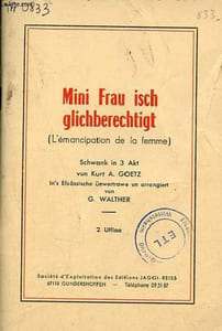 Mini Frau isch glichberechtigt (l'émancipation de la femme) - 2.Ufflaa