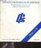 Brochure : Institut supérieur de gestion - 2ème cycle - édition 1980.. Collectif