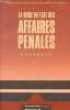La mise en état des affaires pénales - Rapports.. Commission justice pénale et droits de l'homme