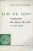 Cahiers de la revue d'histoire et de philosophie religieuses n°40 - Luis de Leon interprète du Livre de Job.. Baruzi Jean