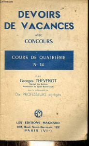 Devoirs de vacances avec concours cours de quatrième n°14.