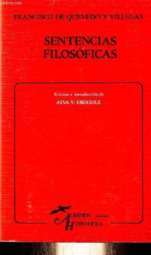 Sentencias filosoficas - Coleccion clasicos albatros n°3.. de Quevedo y Villegas Francisco