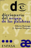Diccionario del origen de las palabras.. Buitrago Alberto & J.Agustin Torijano