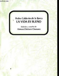 La vida es sueno - Coleccion Arboli didacta n°14.